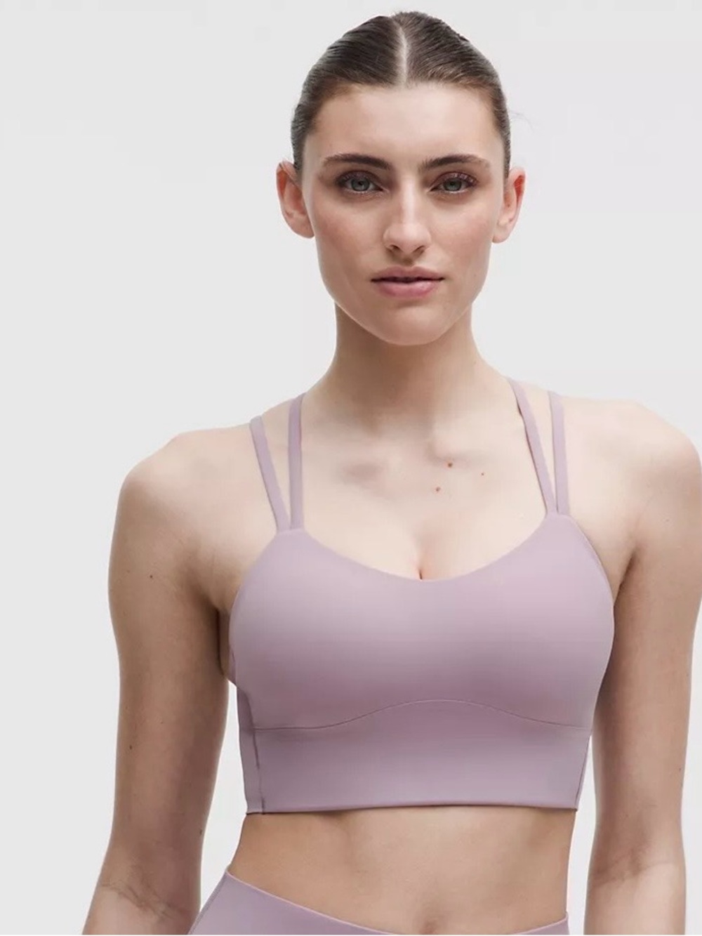Lululemon Like A Cloud Long Line Bra B/C in Lotus Lavender